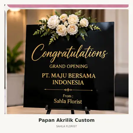 Papan Bunga Akrilik Giic